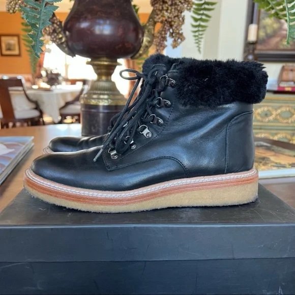 Botkier Women's Winter Leather Lace up Boots - Picture 7 of 11